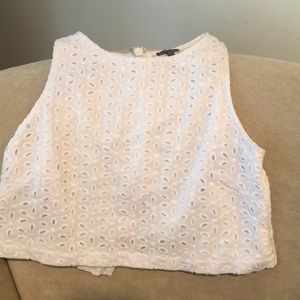 white crop top